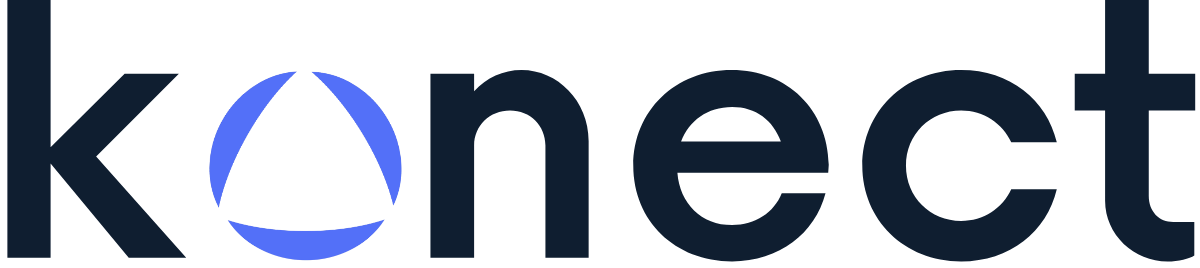"Connect" spelled with a "K" and the "O" is replaced with a circular icon that makes a triangle